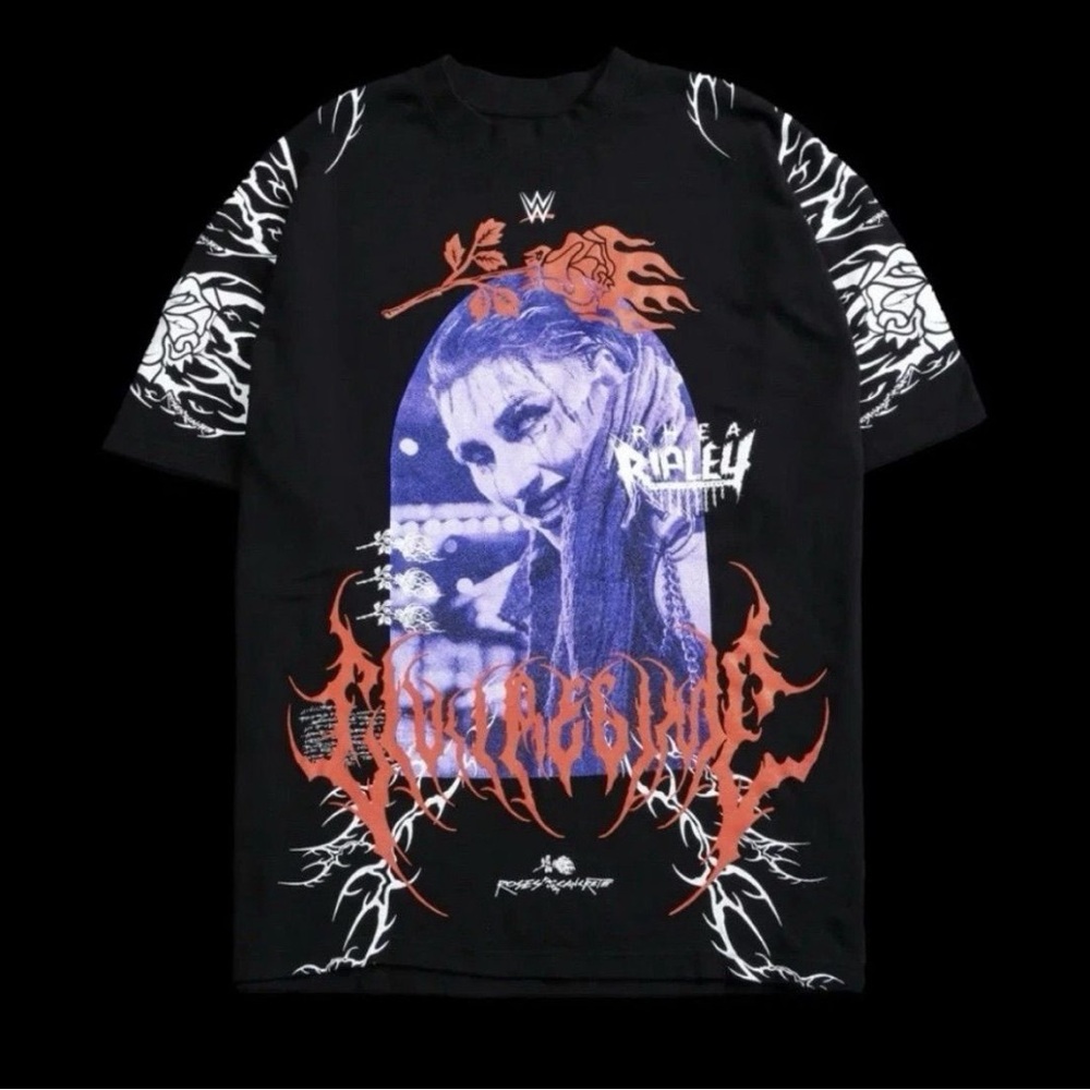 Rhea Ripley Civil Regime WWE Oversized Tee Shirt T Gym Top